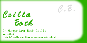 csilla both business card